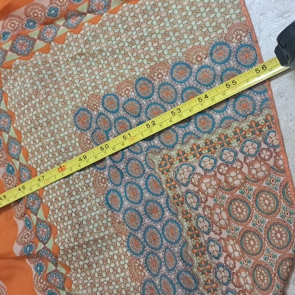 NWT Aakaa Medium LONG Two Layer Elegant Multicolor Maxi Dress - Picture 5 of 6